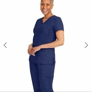 Healing Hands - Purple Label Brand - Navy Blue Scrubs Set - Size LG / XL